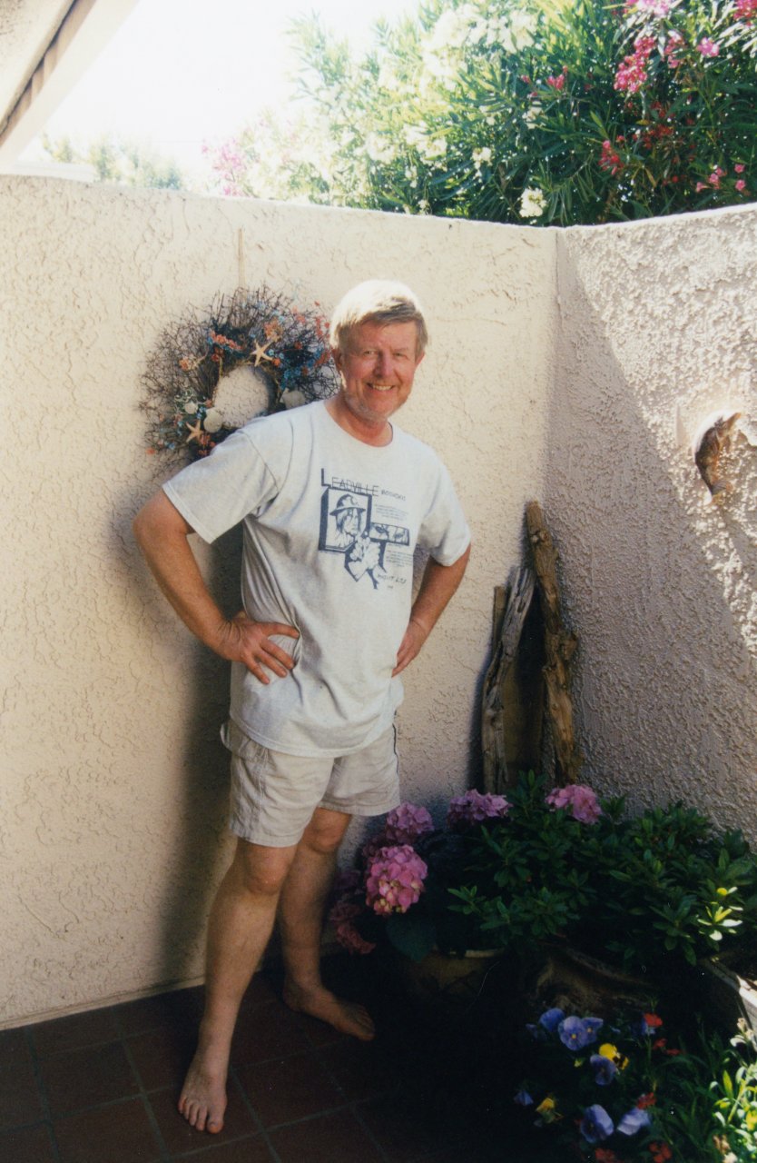 Adrian in his garden in Malibu Dec 04